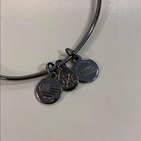 Alex and Ani Midnight Silver Stay Grounded bangle - Picture 3 of 3